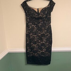 Bisou Bisou Black Lace Midi Dress Evening dress Women’s occasions dress